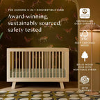 Babyletto Hudson 3-in-1 Convertible Crib with Toddler Bed Conversion Kit