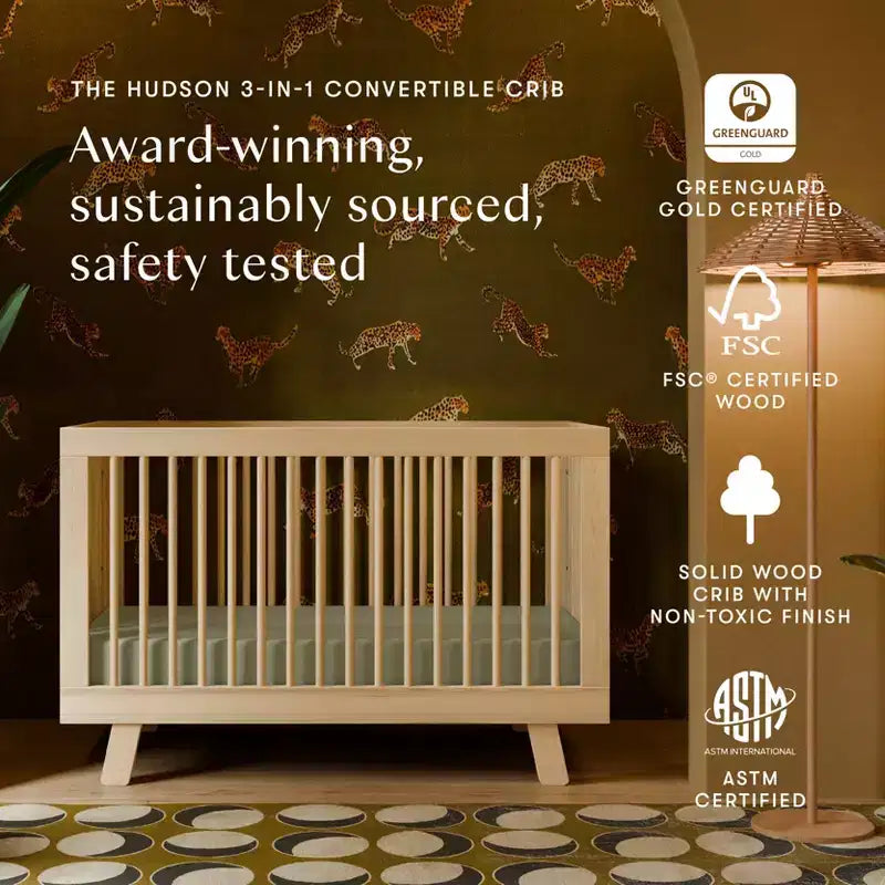 Babyletto Hudson 3-in-1 Convertible Crib with Toddler Bed Conversion Kit