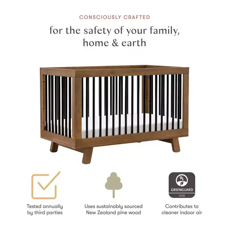 Babyletto Hudson 3-in-1 Convertible Crib with Toddler Bed Conversion Kit