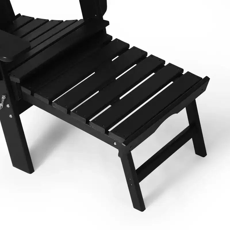 WestinTrends Malibu Set da 2 Pezzi Pieghevole da Esterno Regolabile Sedia Adirondack con Portabicchieri e Poggiapiedi a Scomparsa e Tavolino Laterale da 18