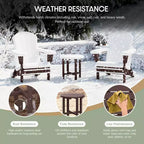WestinTrends Malibu Set da 2 Pezzi Pieghevole da Esterno Regolabile Sedia Adirondack con Portabicchieri e Poggiapiedi a Scomparsa e Tavolino Laterale da 18