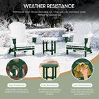 WestinTrends Malibu Set da 2 Pezzi Pieghevole da Esterno Regolabile Sedia Adirondack con Portabicchieri e Poggiapiedi a Scomparsa e Tavolino Laterale da 18
