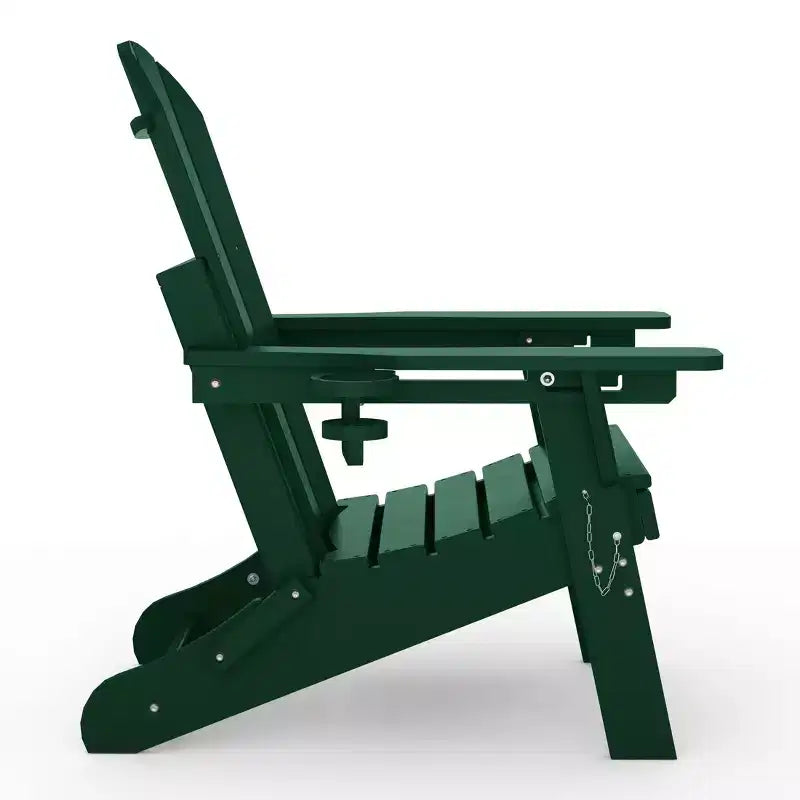 WestinTrends Malibu Set da 2 Pezzi Pieghevole da Esterno Regolabile Sedia Adirondack con Portabicchieri e Poggiapiedi a Scomparsa e Tavolino Laterale da 18