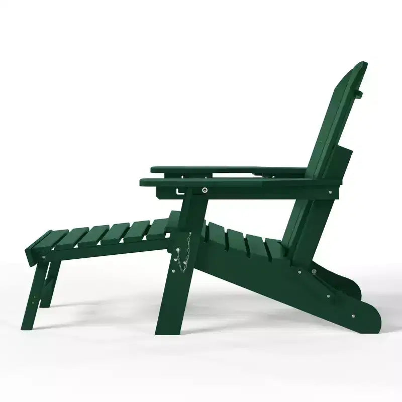 WestinTrends Malibu Set da 2 Pezzi Pieghevole da Esterno Regolabile Sedia Adirondack con Portabicchieri e Poggiapiedi a Scomparsa e Tavolino Laterale da 18