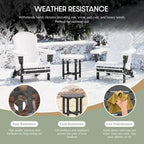 WestinTrends Malibu Set da 2 Pezzi Pieghevole da Esterno Regolabile Sedia Adirondack con Portabicchieri e Poggiapiedi a Scomparsa e Tavolino Laterale da 18