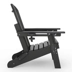 WestinTrends Malibu Set da 2 Pezzi Pieghevole da Esterno Regolabile Sedia Adirondack con Portabicchieri e Poggiapiedi a Scomparsa e Tavolino Laterale da 18