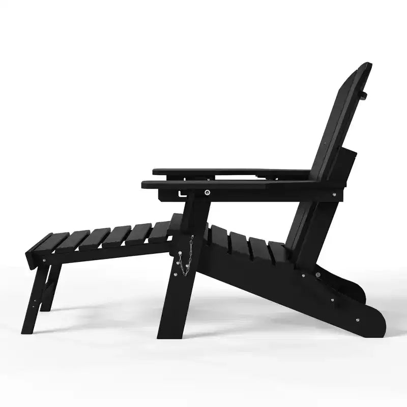 WestinTrends Malibu Set da 2 Pezzi Pieghevole da Esterno Regolabile Sedia Adirondack con Portabicchieri e Poggiapiedi a Scomparsa e Tavolino Laterale da 18