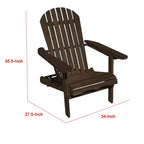 Sedia Adirondack da Esterni Royal Hampton, Schienale a Doghe, Legno Grigio Invecchiato