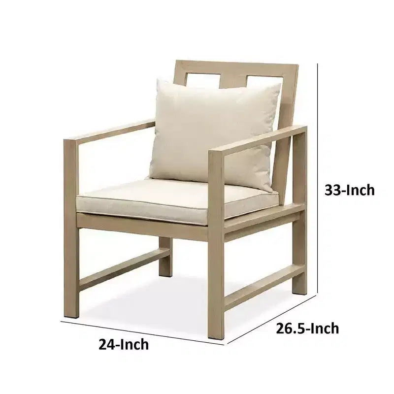 Set di 2 poltrone da esterno Royal Hampton, sfoderabili beige, marrone naturale