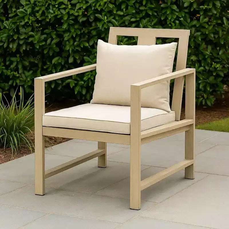 Set di 2 poltrone da esterno Royal Hampton, sfoderabili beige, marrone naturale