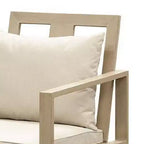 Set di 2 poltrone da esterno Royal Hampton, sfoderabili beige, marrone naturale
