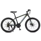 Bicicletta da montagna Okak 24IN con freni a disco doppi e sospensione anteriore, bicicletta per bambini con 21 velocità e telaio in acciaio, bicicletta per ragazzi e ragazze
