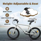 Okak Bici per Bambini 20 pollici con 7 velocità e telaio in acciaio, Bici per Bambini con doppi freni a disco e pneumatici da 1.75 pollici, Bici Cruiser per Bambini e Bambine