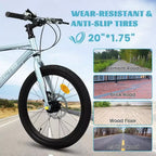 Okak Bici per Bambini 20 pollici con 7 velocità e telaio in acciaio, Bici per Bambini con doppi freni a disco e pneumatici da 1.75 pollici, Bici Cruiser per Bambini e Bambine