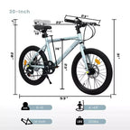 Okak Bici per Bambini 20 pollici con 7 velocità e telaio in acciaio, Bici per Bambini con doppi freni a disco e pneumatici da 1.75 pollici, Bici Cruiser per Bambini e Bambine