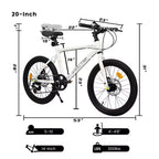 Okak Bici per Bambini 20 pollici con 7 velocità e telaio in acciaio, Bici per Bambini con doppi freni a disco e pneumatici da 1.75 pollici, Bici Cruiser per Bambini e Bambine