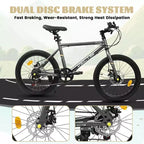 Okak Bici per Bambini 20 pollici con 7 velocità e telaio in acciaio, Bici per Bambini con doppi freni a disco e pneumatici da 1.75 pollici, Bici Cruiser per Bambini e Bambine