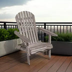Sedia Adirondack da esterno Royal Hampton, schienale a doghe, legno di eucalipto grigio