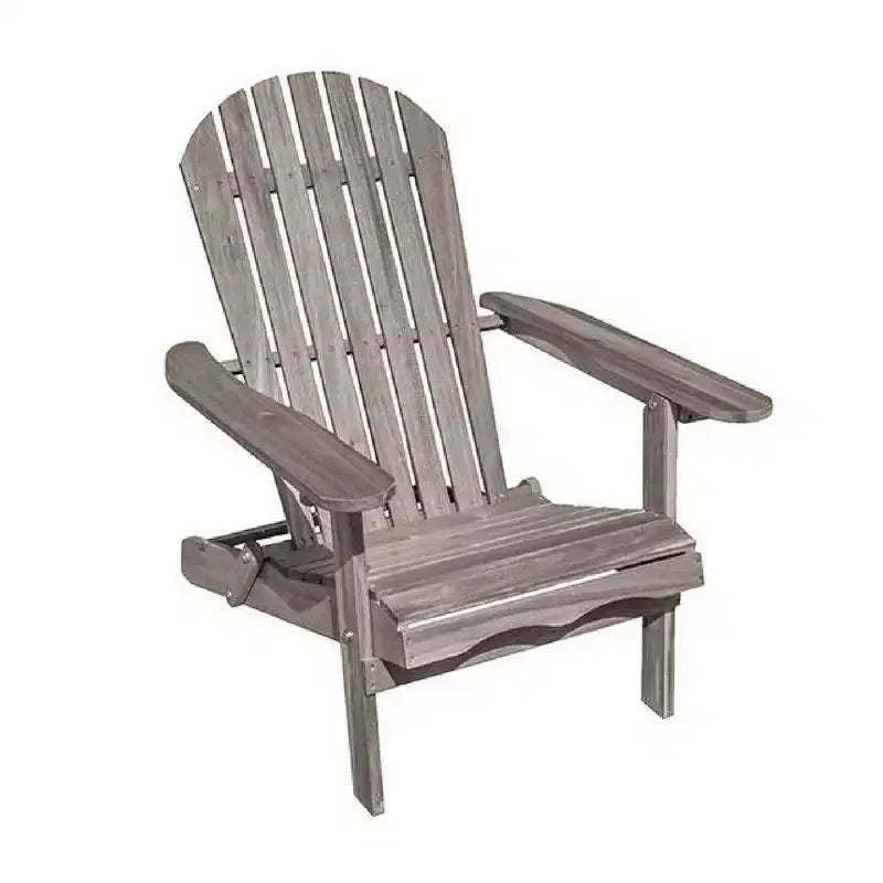Sedia Adirondack da esterno Royal Hampton, schienale a doghe, legno di eucalipto grigio