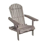 Sedia Adirondack da esterno Royal Hampton, schienale a doghe, legno di eucalipto grigio