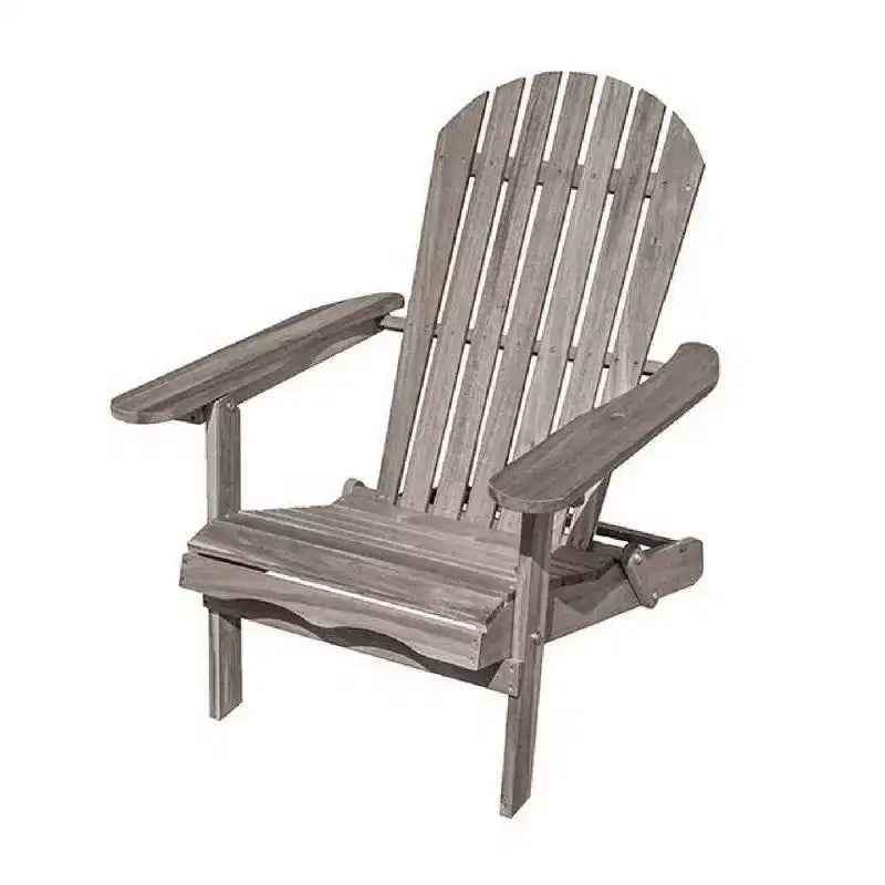 Sedia Adirondack da esterno Royal Hampton, schienale a doghe, legno di eucalipto grigio