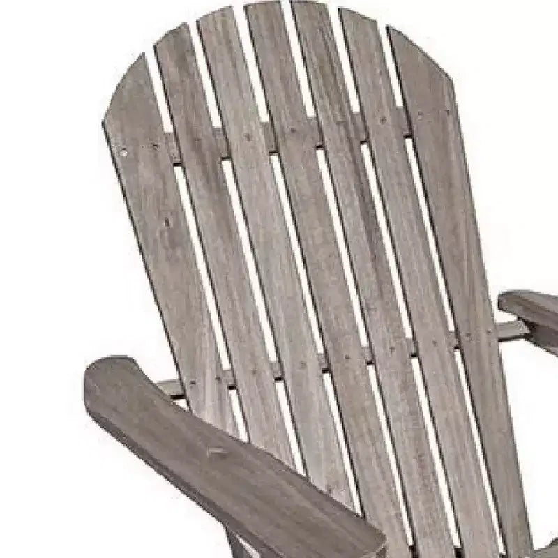 Sedia Adirondack da esterno Royal Hampton, schienale a doghe, legno di eucalipto grigio