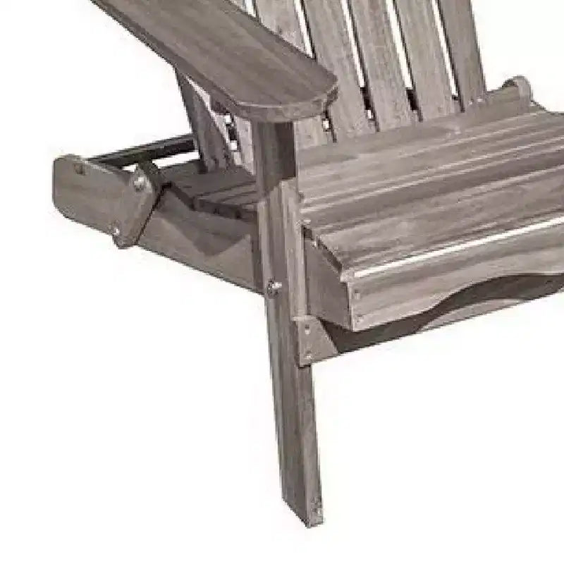 Sedia Adirondack da esterno Royal Hampton, schienale a doghe, legno di eucalipto grigio