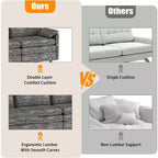 108 XL Modular Sectional Sofa, Deep Seat Modern Chenille L-Shaped Cloud Couch for 4 with Movable Ottoman, Versatile Sectional for Living Room