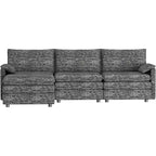108 XL Modular Sectional Sofa, Deep Seat Modern Chenille L-Shaped Cloud Couch for 4 with Movable Ottoman, Versatile Sectional for Living Room