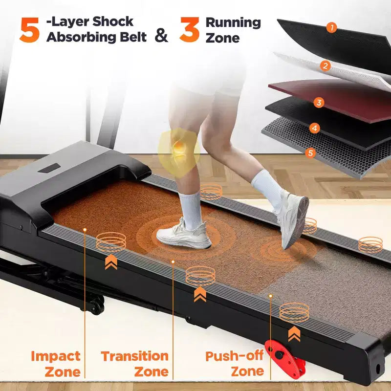 Tapis Roulant Pieghevole con Inclinazione, Tapis Roulant da Casa da 3,5 HP con Capacità di 150 kg, 71 Programmi