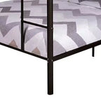 Letto a castello Royal Hampton Twin Over Twin, struttura in metallo nero, scaletta laterale incorporata