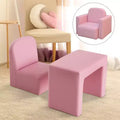 Whisen 2-in-1 Multifunctional Kids Sofa Convertible Table and Chair Set, Gift for 3 years old Boys Girls - Pink