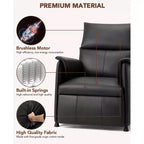 Single sofa, recliner with memory function, PU leather, home theater seat, suitable for living room and office.