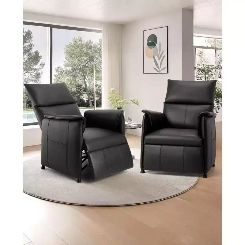 Single sofa, recliner with memory function, PU leather, home theater seat, suitable for living room and office.