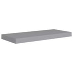 Wall Shelf Set of 2 Gray Honeycomb MDF, metal Medium Wall Shelf