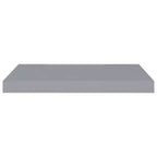 Wall Shelf Set of 2 Gray Honeycomb MDF, metal Medium Wall Shelf