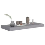 Wall Shelf Set of 2 Gray Honeycomb MDF, metal Medium Wall Shelf