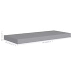 Wall Shelf Set of 2 Gray Honeycomb MDF, metal Medium Wall Shelf