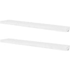 Wall Rack Set of 4 White MDF 47.2 in long Wall Mounted
