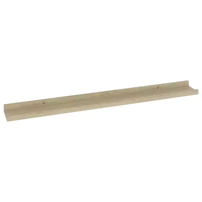 Wall Shelf Set of 4 Sonoma oak MDF 31.5 in x 3.5 in x 1.2 in