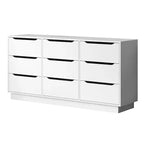 GDFStudio Theo Cassettiera Moderna in Legno a 9 Cassetti, 160 cm