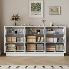 GDFStudio Theo Cassettiera Moderna in Legno a 9 Cassetti, 160 cm