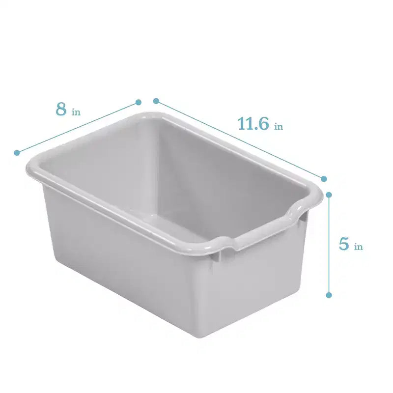 ECR4Kids 10 Cubby Mobile Tray Cabinet and 10 Scoop Front Bins, 5x2, Kids Furniture