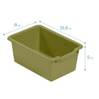 ECR4Kids 10 Cubby Mobile Tray Cabinet and 10 Scoop Front Bins, 5x2, Kids Furniture
