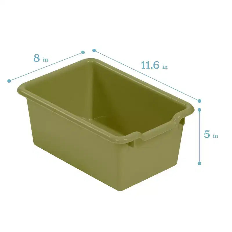 ECR4Kids 10 Cubby Mobile Tray Cabinet and 10 Scoop Front Bins, 5x2, Kids Furniture