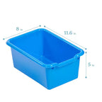 ECR4Kids 10 Cubby Mobile Tray Cabinet and 10 Scoop Front Bins, 5x2, Kids Furniture