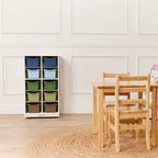 ECR4Kids 10 Cubby Mobile Tray Cabinet and 10 Scoop Front Bins, 5x2, Kids Furniture
