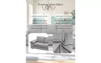 GDFStudio Cleo 105.5'' Modern Convertible L-Shaped 4-Seater Velvet Upholstered Sectional Sofa