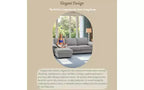 GDFStudio Cleo 105.5'' Modern Convertible L-Shaped 4-Seater Velvet Upholstered Sectional Sofa