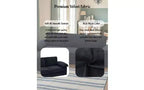 GDFStudio Cleo 105.5'' Modern Convertible L-Shaped 4-Seater Velvet Upholstered Sectional Sofa